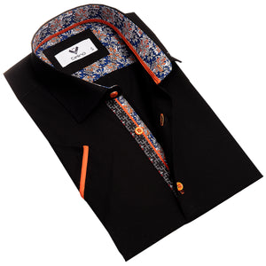 Short Sleeve Button up Shirts for Men - Tailored Slim Fit Cotton Dress Shirts