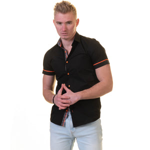 Short Sleeve Button up Shirts for Men - Tailored Slim Fit Cotton Dress Shirts