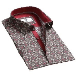 Multi Color Short Sleeve Button up Shirts for Men - Tailored Slim Fit Cotton Dress Shirts