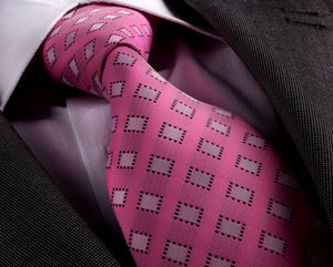 Designer Silk Floral Necktie with Matching Cufflinks & Pocket Square Set for Men