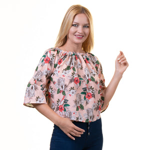Copy of Celino European Made Floral Off Shoulder Blouse Shirt Tops for Women