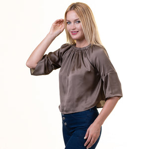 Celino European Made Casual Tops 3/4 Sleeve Off Shoulder Blouse for Women