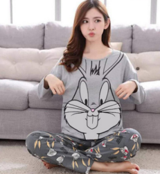 Autumn Cartoon Pattern Women Home Clothes Suit